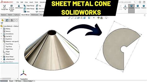 sheet metal cone in solidworks|flatten a cylinder in solidworks.